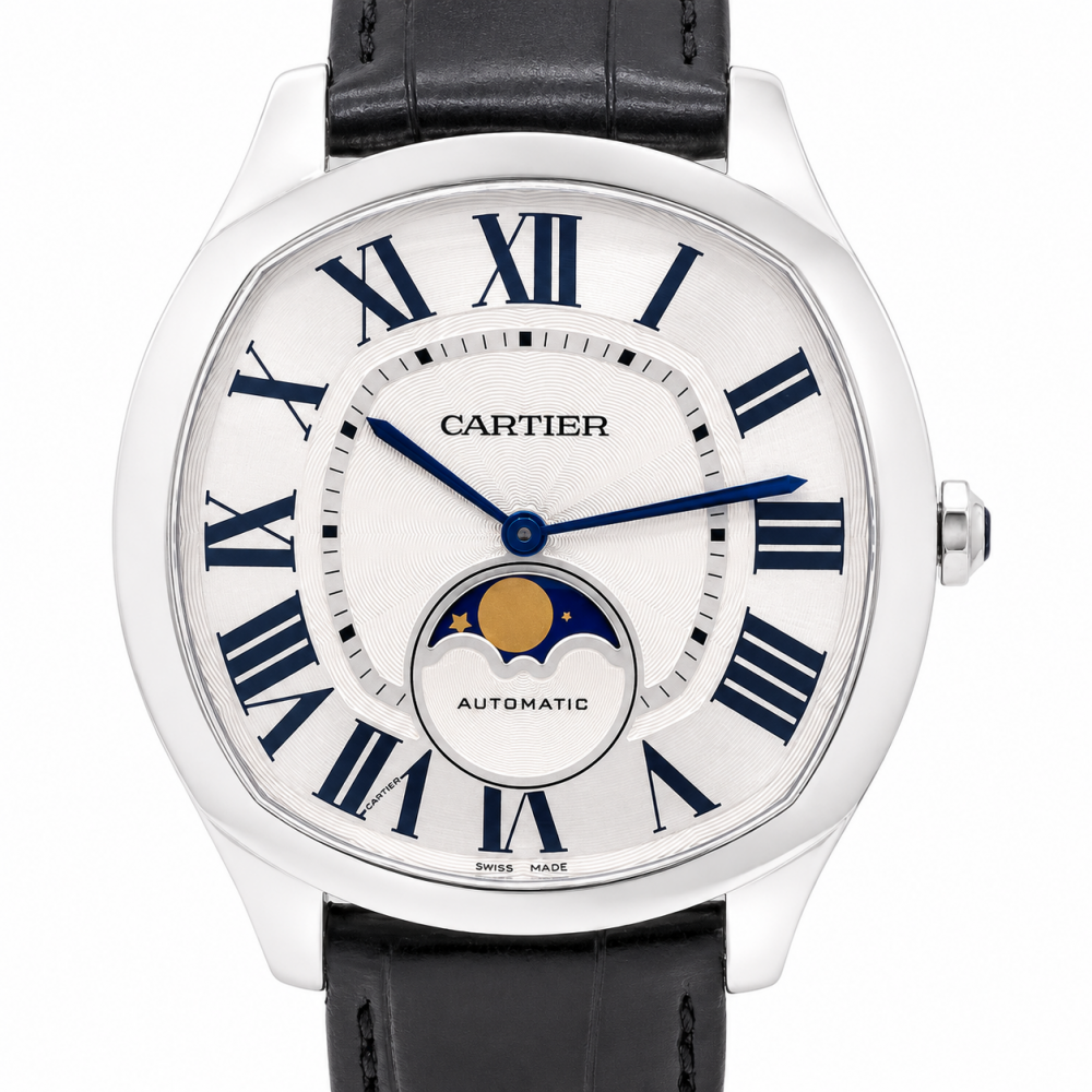 Cartier Drive 41MM WSNM0008 Moonphase White Dial Watch
